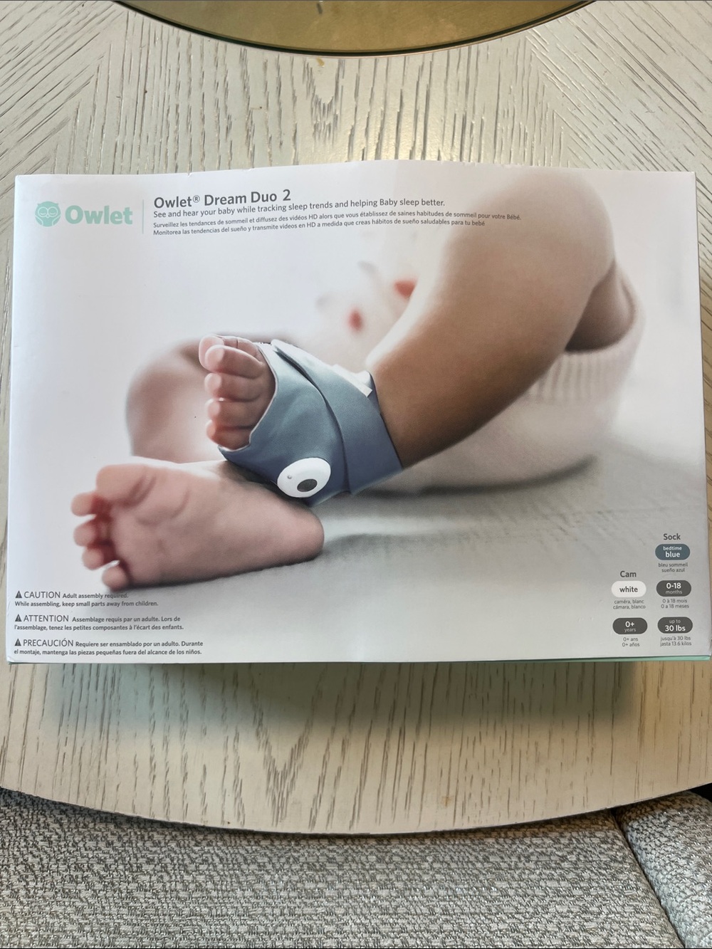 Owlet Dream Duo 2 Baby Monitor Sock and Camera - Blue